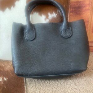 Portland Leather Mini Tote - Black